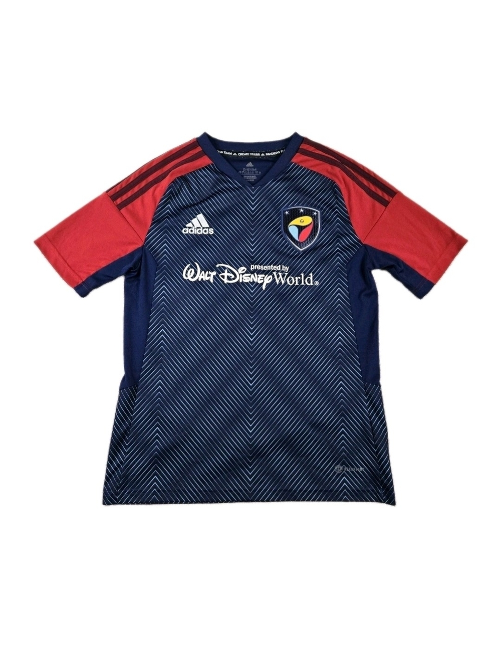 Adidas Disney Soccer Jersey Youth 13/14 L Blue ESPN Wide World Of Sports Outdoor